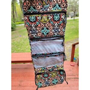Vera Bradley Hanging Travel Makeup Bag Venetian Paisley Cosmetic Organizer